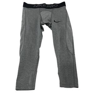 15-49 NIKE PRO Dri-Fit Training Tights 3/4 Length Gray Medium